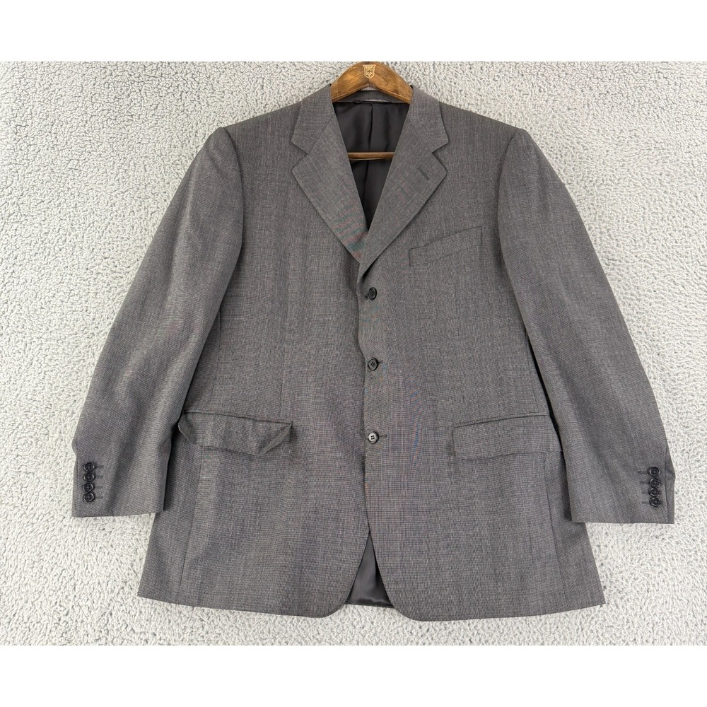 Canali Blazer Coat Jacket Mens 44R US 54R EU Gray 100% Wool Made in Italy LS